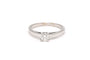 Bague 48 Bague contemporaine en or blanc 18 carats et diamant taille brillant 58 Facettes 21784