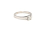 Bague 48 Bague contemporaine en or blanc 18 carats et diamant taille brillant 58 Facettes 21784