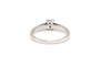 Bague 48 Bague contemporaine en or blanc 18 carats et diamant taille brillant 58 Facettes 21784