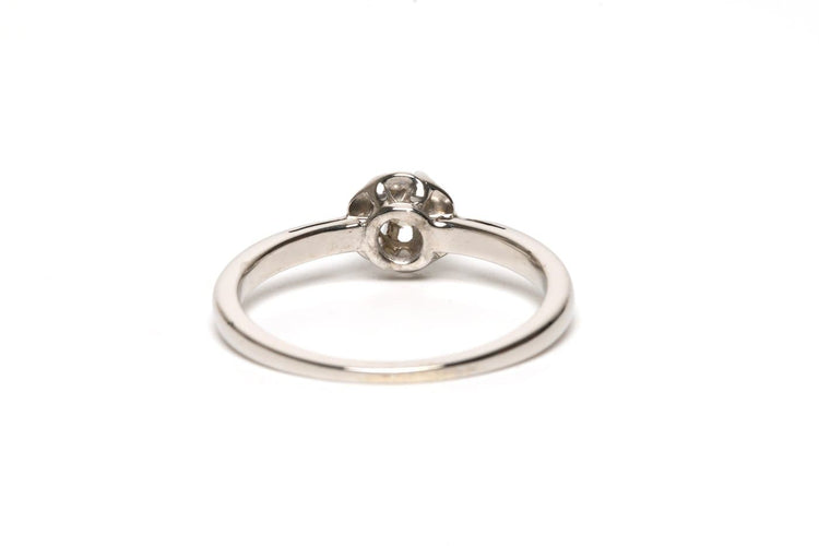 Bague 54 Art déco - Bague en or blanc 18 carats et diamant 58 Facettes 21855