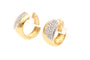 Boucles d'oreilles Boucles d’oreilles contemporaines en or jaune 18 carats, diamants taille brillant 58 Facettes 21900