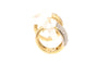 Boucles d'oreilles Boucles d’oreilles contemporaines en or jaune 18 carats, diamants taille brillant 58 Facettes 21900