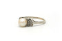 Bague 55 Bague Art déco en or blanc avec perle et diamants 58 Facettes 22271