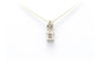 Pendentif Pendentif contemporain en or blanc 18 carats serti de diamants taille princesse et brillant 58 Facettes 22295