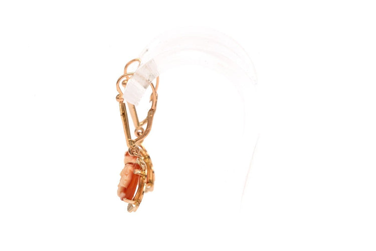 Boucles d'oreilles Années 50 - Boucles d'oreilles en or jaune et camées 58 Facettes 22143