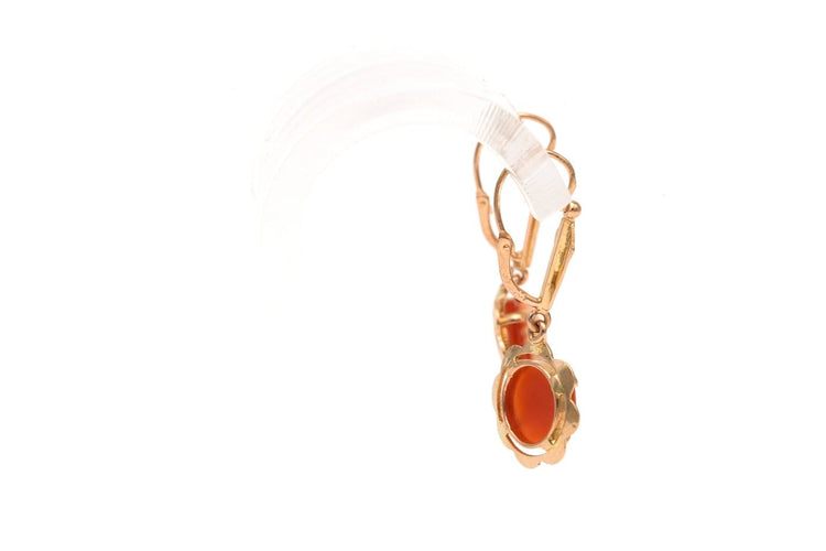 Boucles d'oreilles Années 50 - Boucles d'oreilles en or jaune et camées 58 Facettes 22143