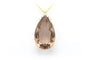 Pendentif Pendentif contemporain en or jaune 18 carats, quartz fumé et diamants taille brillant (0,36 ct) 58 Facettes 22322