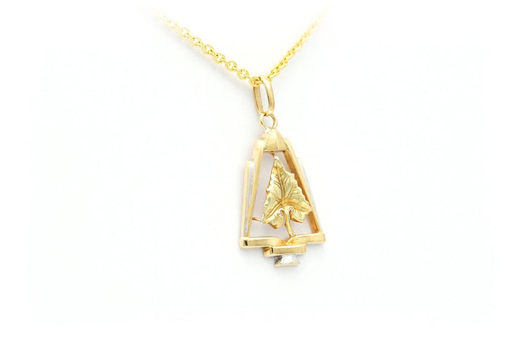Pendentif Pendentif Art déco en or jaune 18 carats 58 Facettes B555