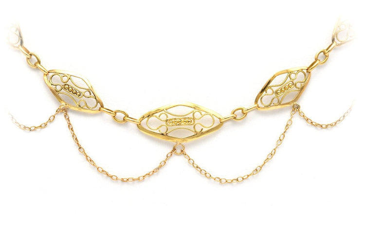 Collier Napoléon III - Collier en or jaune 18 carats 58 Facettes B611
