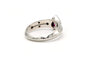 Bague 56 Bague contemporaine en or blanc 18 carats, rubis et diamants 58 Facettes 22260