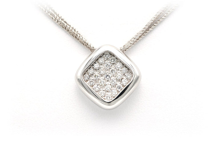Collier Collier contemporain en or blanc 18 carats et diamants 58 Facettes 22336