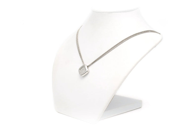 Collier Collier contemporain en or blanc 18 carats et diamants 58 Facettes 22336
