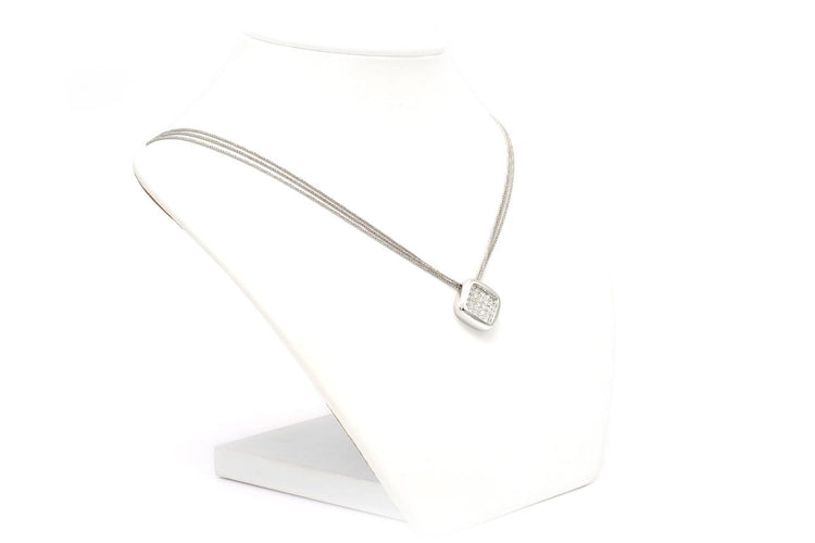 Collier Collier contemporain en or blanc 18 carats et diamants 58 Facettes 22336