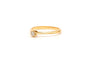 Bague 51 Solitaire contemporain en or jaune 18 carats, diamant taille brillant 0,1 ct 58 Facettes 21754