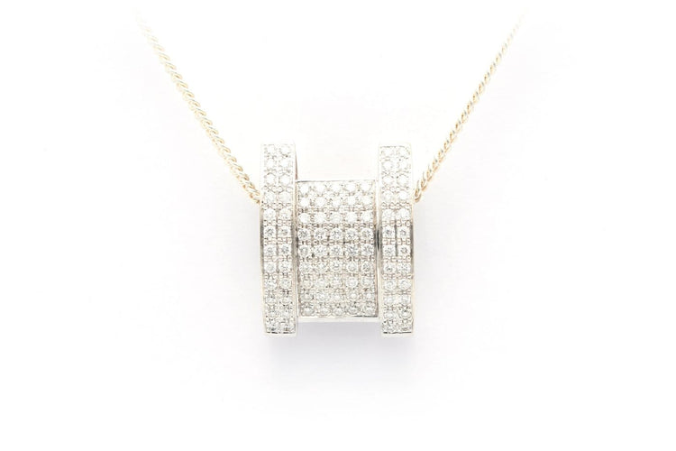 Pendentif Pendentif contemporain en or blanc 18 carats et diamants 58 Facettes 22454