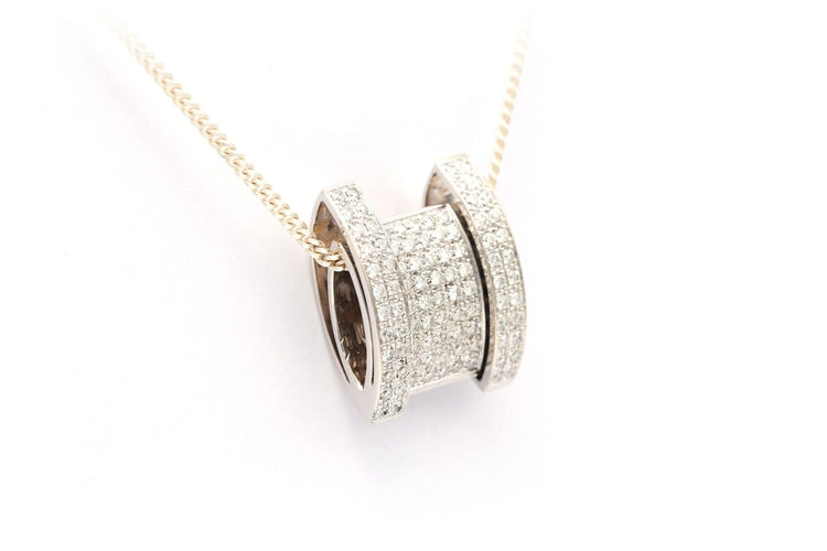 Pendentif Pendentif contemporain en or blanc 18 carats et diamants 58 Facettes 22454