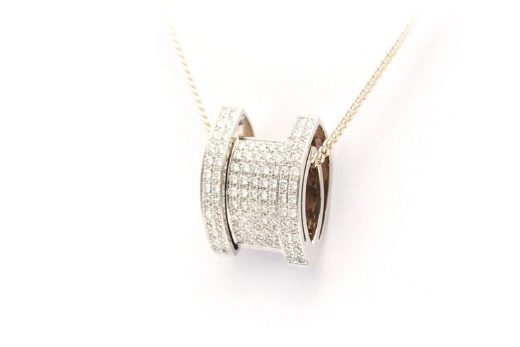Pendentif Pendentif contemporain en or blanc 18 carats et diamants 58 Facettes 22454