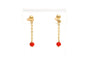 Boucles d'oreilles Boucles d'oreilles contemporaines en or jaune 18 carats et corail 58 Facettes B680