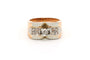 Bague 52 Art Déco - Bague en or blanc et jaune 18 carats et diamants 58 Facettes 22550