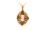 Pendentif Pendentif Art nouveau en or jaune 18 carats avec camée et perles 58 Facettes 22291