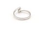 Bague 53 Bague contemporaine en or blanc et diamants taille brillant 58 Facettes B661