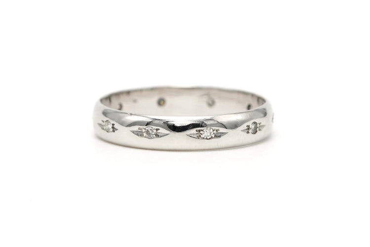 Bague 55 Bague contemporaine en or blanc et diamants 58 Facettes B691