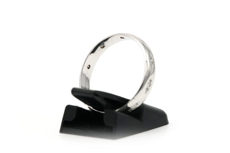 Bague 55 Bague contemporaine en or blanc et diamants 58 Facettes B691