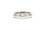 Bague 58 Bague contemporaine en or blanc et diamants taille brillant 58 Facettes 22452