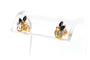 Boucles d'oreilles Boucles d'oreilles contemporaines en or jaune et blanc 18 carats et saphirs 58 Facettes 22580