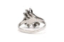 Bague 48 Bague contemporaine en or blanc 18 carats, saphir et diamants taille 8/8 58 Facettes 23605