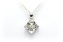 Pendentif Pendentif contemporain en or blanc 18 carats serti de diamants taille brillant 58 Facettes 22526