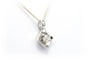 Pendentif Pendentif contemporain en or blanc 18 carats serti de diamants taille brillant 58 Facettes 22526