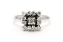 Bague 55 Bague contemporaine en or blanc 18 carats et diamants 58 Facettes 22591