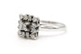 Bague 55 Bague contemporaine en or blanc 18 carats et diamants 58 Facettes 22591