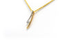 Pendentif Pendentif contemporain en or jaune et blanc 18 carats, diamant taille brillant 58 Facettes B720