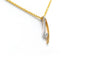 Pendentif Pendentif contemporain en or jaune et blanc 18 carats, diamant taille brillant 58 Facettes B720
