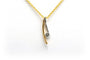 Pendentif Pendentif contemporain en or jaune et blanc 18 carats, diamant taille brillant 58 Facettes B720