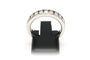 Bague 53 Alliance demi-américaine en or blanc et diamants 58 Facettes 22703