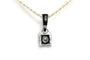 Pendentif Pendentif contemporain en or blanc 18 carats avec diamant taille brillant 58 Facettes B718