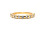 Bague 54 Alliance demi-américaine en or jaune 18 carats et diamants 58 Facettes 22695