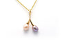 Pendentif Pendentif contemporain en or jaune 18 carats serti de perles 58 Facettes 22754