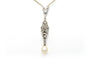 Collier Art Déco - Collier en or blanc, platine, perles et diamants 58 Facettes 22778