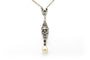 Collier Art Déco - Collier en or blanc, platine, perles et diamants 58 Facettes 22778