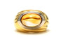 Bague 53 Bague contemporaine en or jaune et blanc 18 carats sertie d'une citrine 58 Facettes 22699