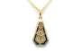 Pendentif Pendentif Art déco en or jaune et blanc 18 carats et strass 58 Facettes B735