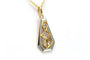 Pendentif Pendentif Art déco en or jaune et blanc 18 carats et strass 58 Facettes B735
