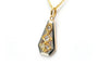 Pendentif Pendentif Art déco en or jaune et blanc 18 carats et strass 58 Facettes B735