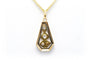 Pendentif Pendentif Art déco en or jaune et blanc 18 carats et strass 58 Facettes B735