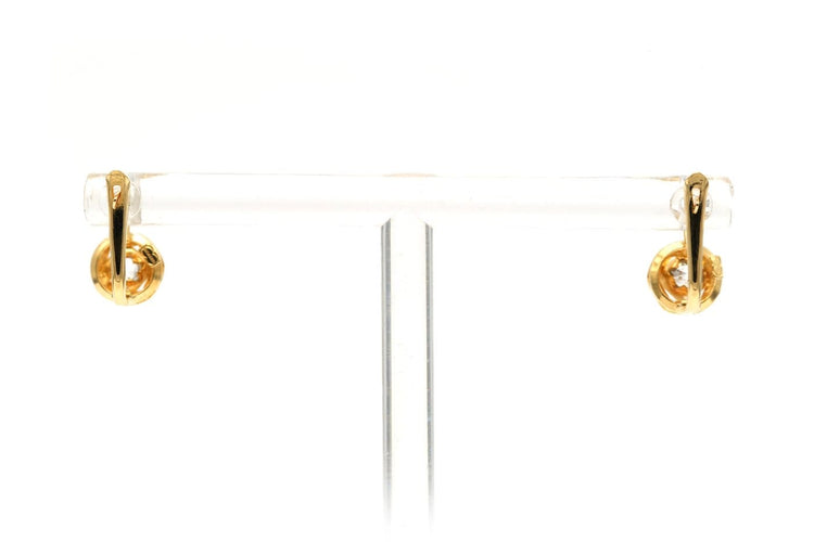 Boucles d'oreilles Art déco - Boucles d'oreilles en or jaune 18 carats et strass 58 Facettes B749