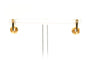 Boucles d'oreilles Art déco - Boucles d'oreilles en or jaune 18 carats et strass 58 Facettes B749
